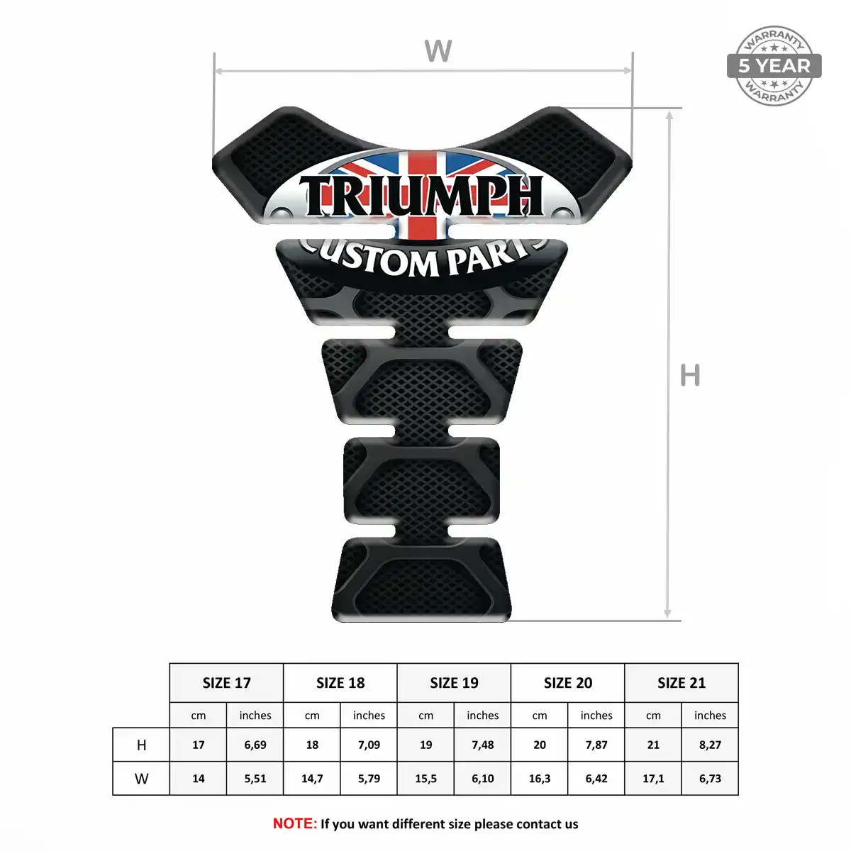 Triumph Tank Pads Fuse Motorbike Deluxe Edition