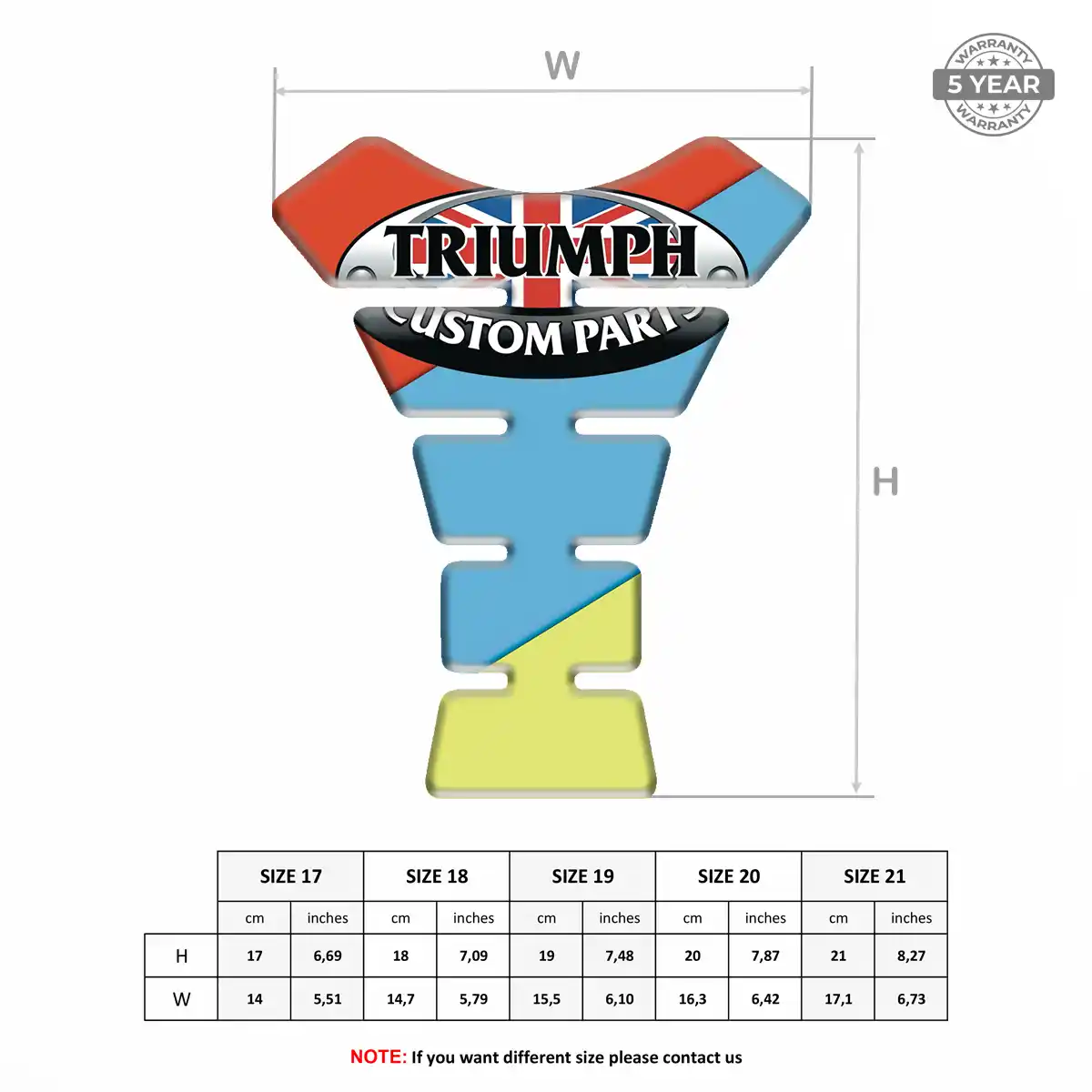 Triumph Tank Pads Fuse Motorbike Elite Finish