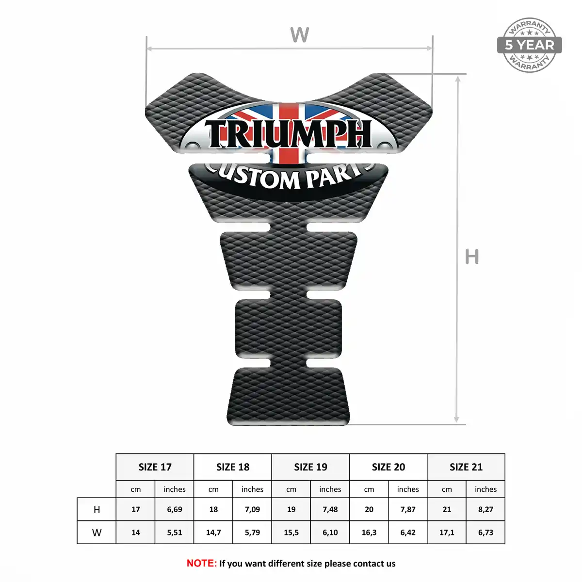 Triumph Tank Pads Fuse Motorbike Exclusive Series