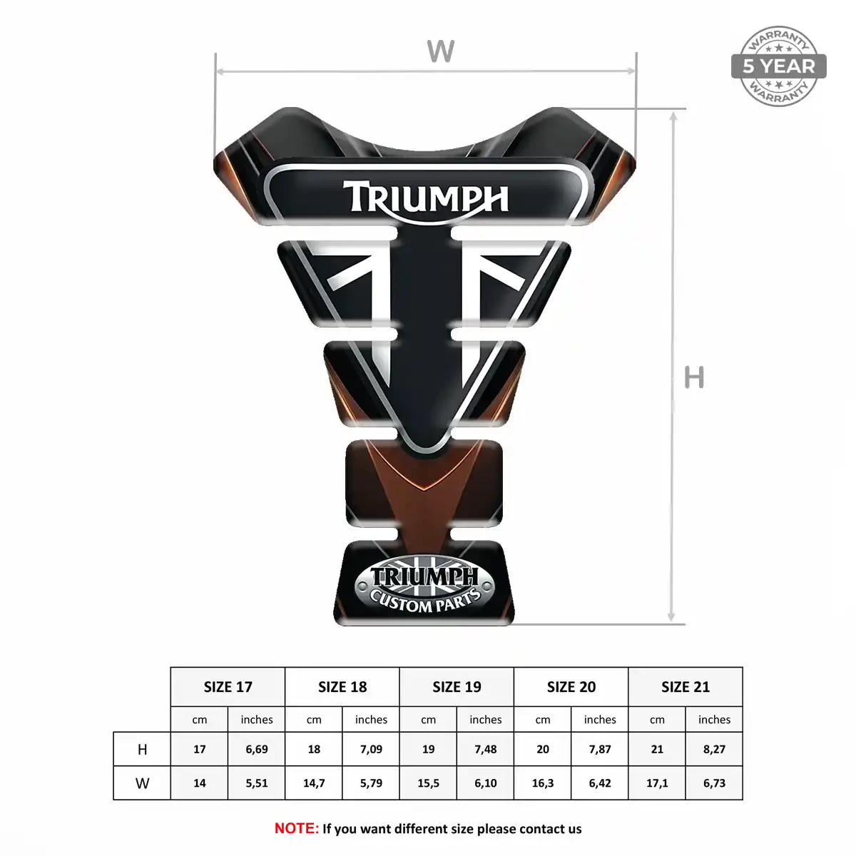 Triumph Tank Pads Fuse Motorbike Prestige Line