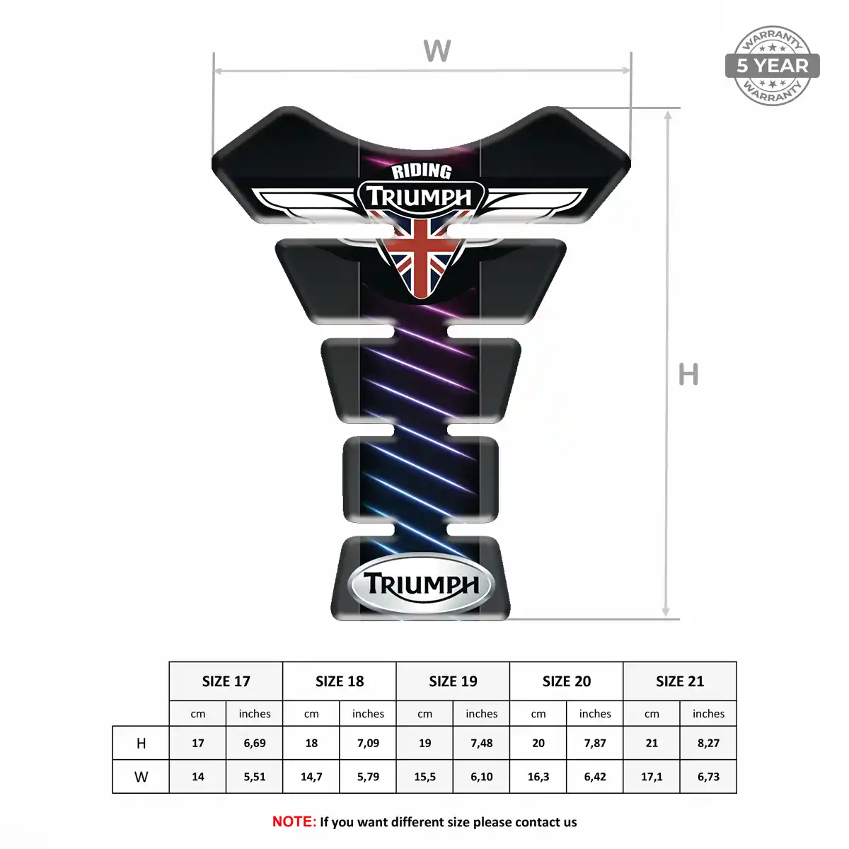 Triumph Tank Pads Fuse Motorcycle Deluxe Edition