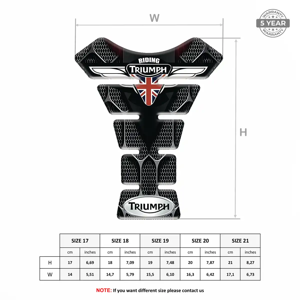 Triumph Tank Pads Fuse Motorcycle Exclusive Series