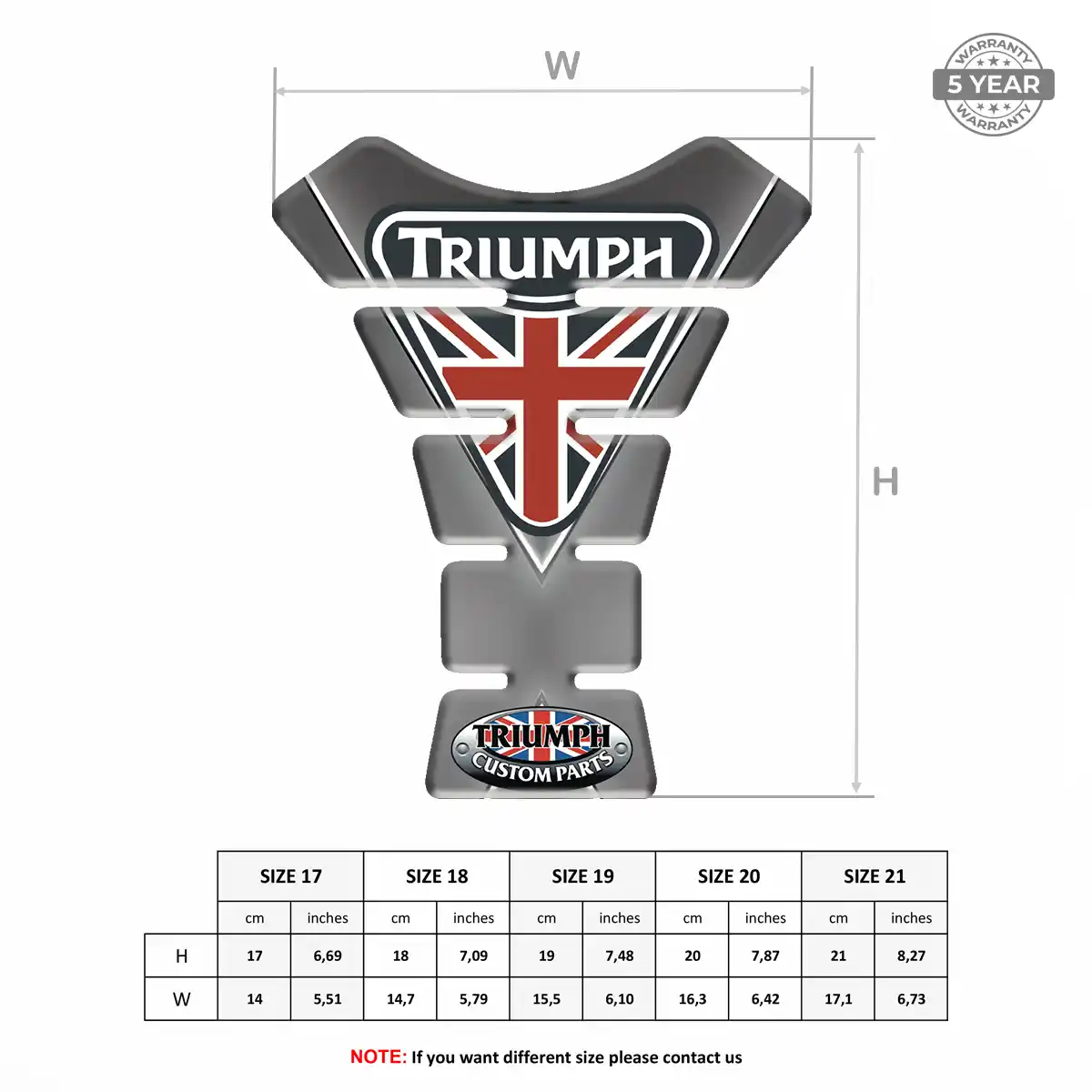 Triumph Tank Pads Fuse Motorcycle Sleek Style