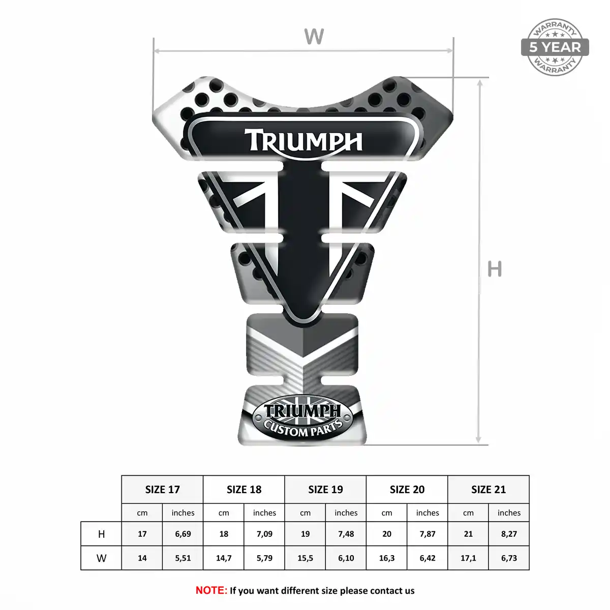 Triumph Tank Pads Fuse Motorcycle Superior Craft