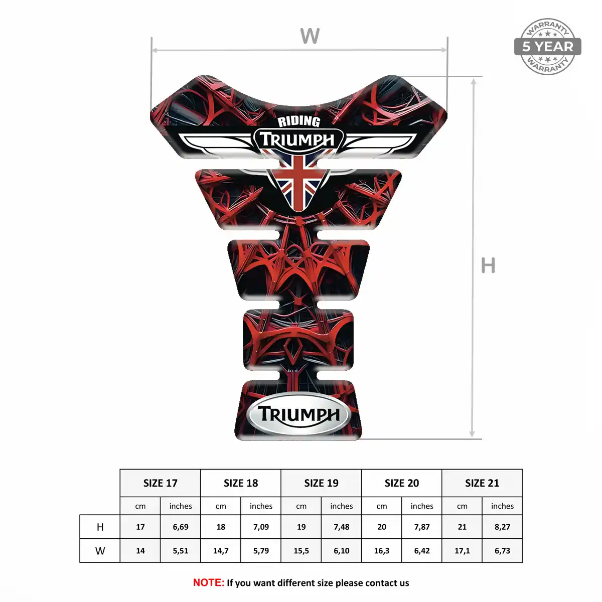 Triumph Tank Pads Guards Motorbike Deluxe Edition