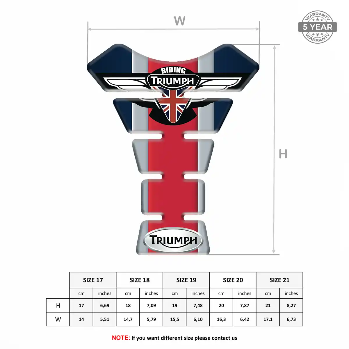 Triumph Tank Pads Guards Motorbike Signature Grade
