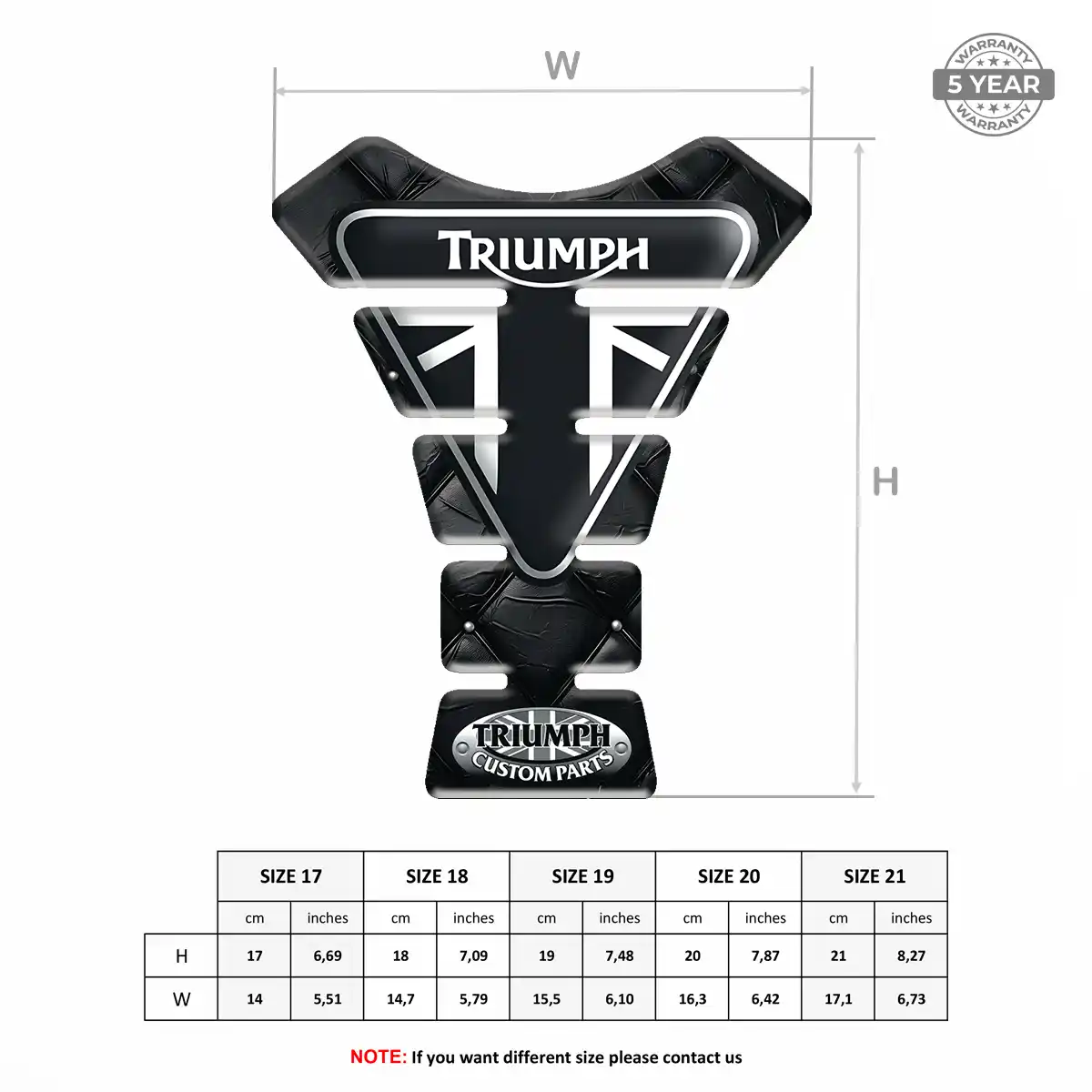 Triumph Tank Pads Guards Motorbike Sleek Style