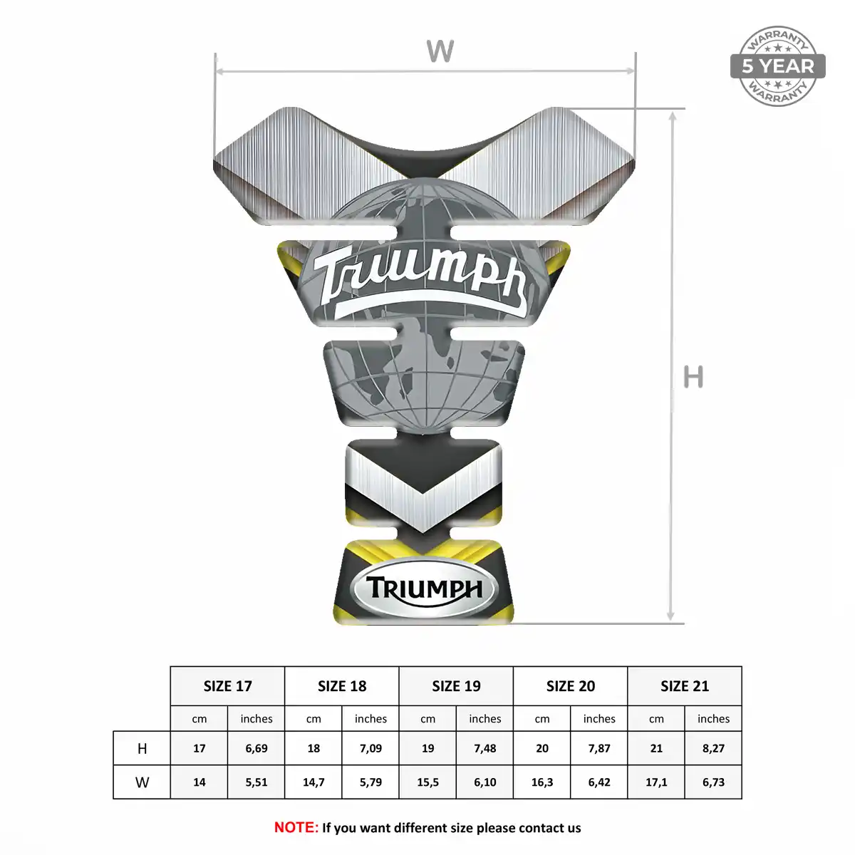 Triumph Tank Pads Guards Motorcycle Deluxe Edition