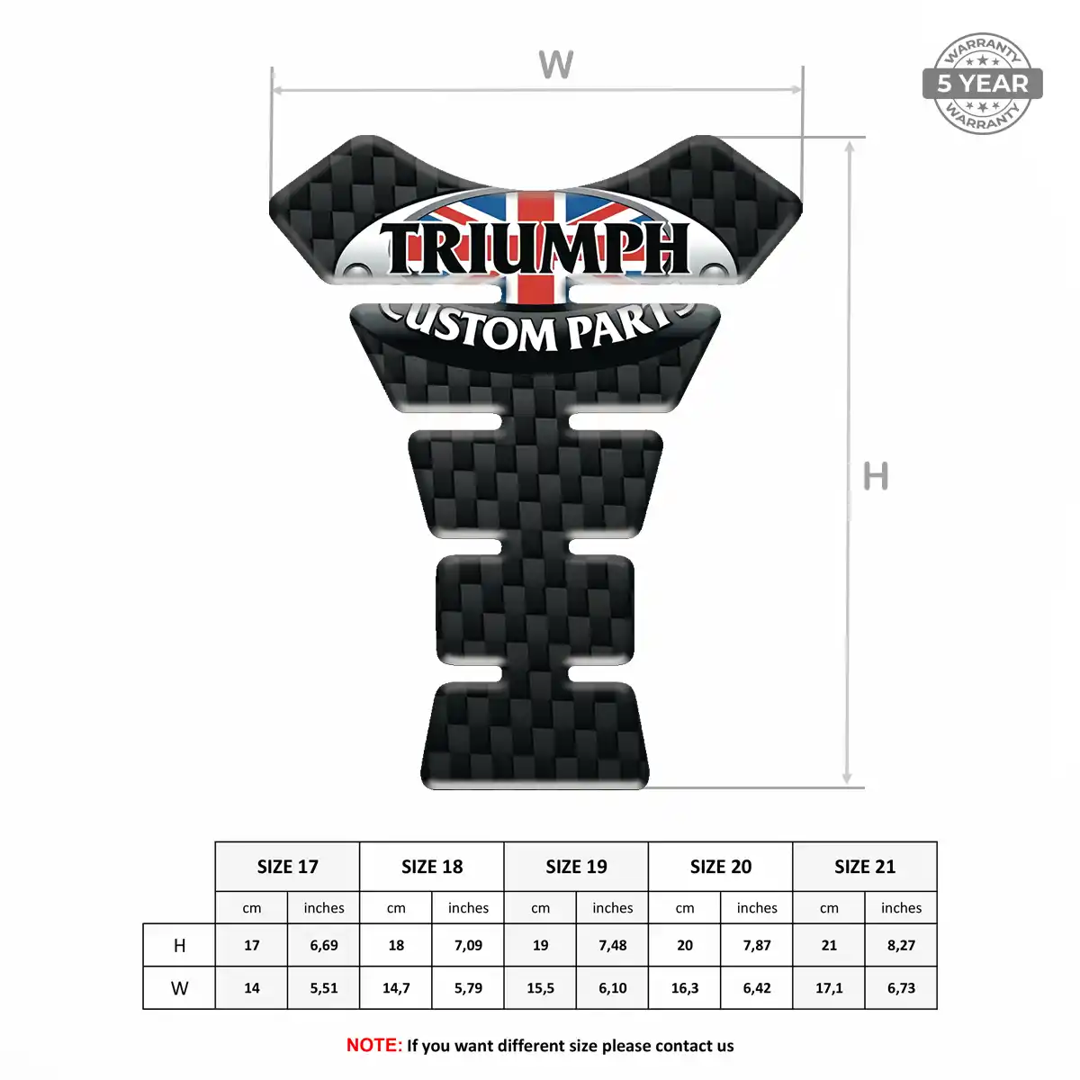 Triumph Tank Pads Guards Motorcycle Elite Finish