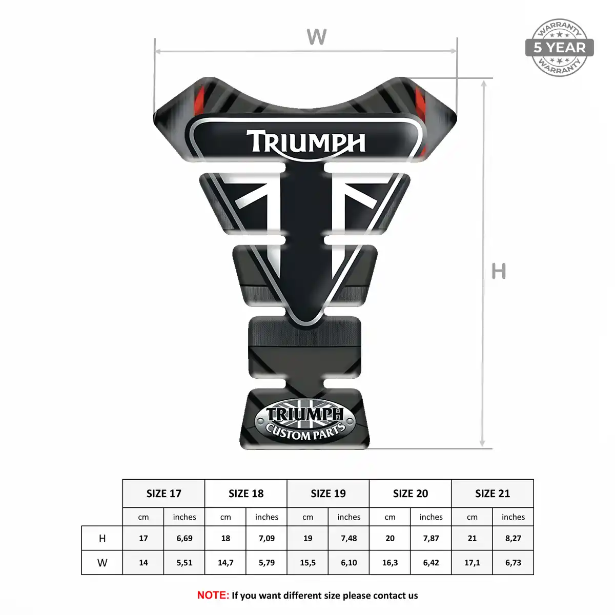 Triumph Tank Pads Guards Motorcycle Prime Quality