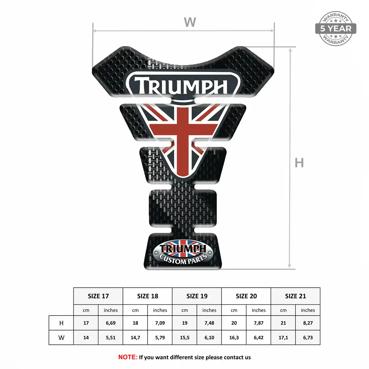 Triumph Tank Pads Guards Motorcycle Refined Design