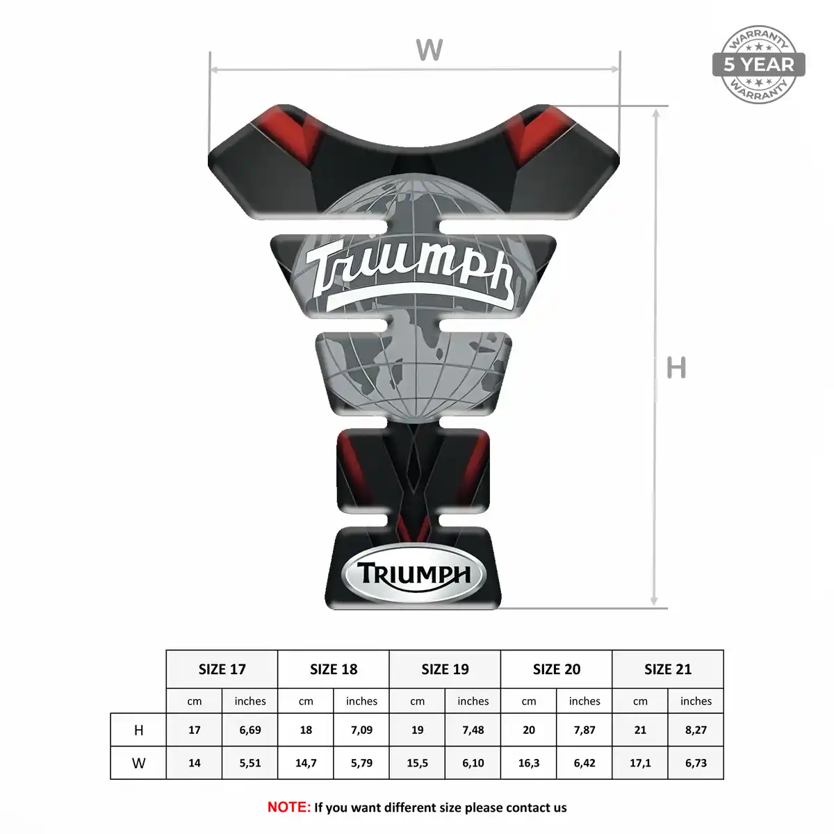 Triumph Tank Pads Guards Motorcycle Signature Grade