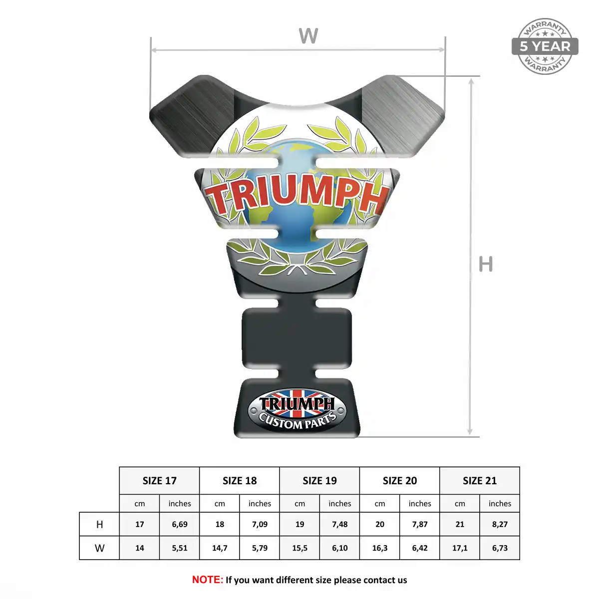 Triumph Tank Pads Motorbike Deluxe Edition