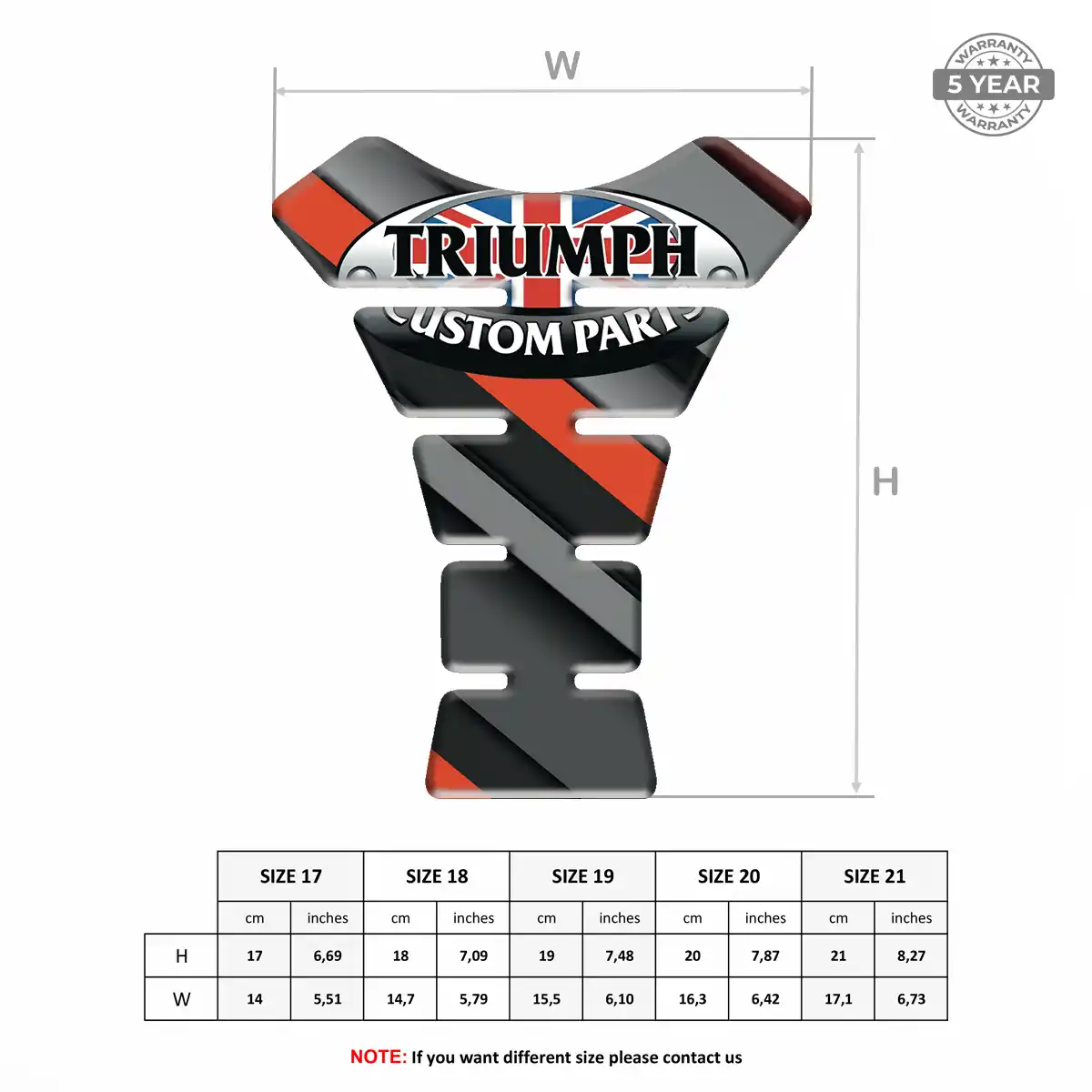 Triumph Tank Pads Motorbike Elite Edition