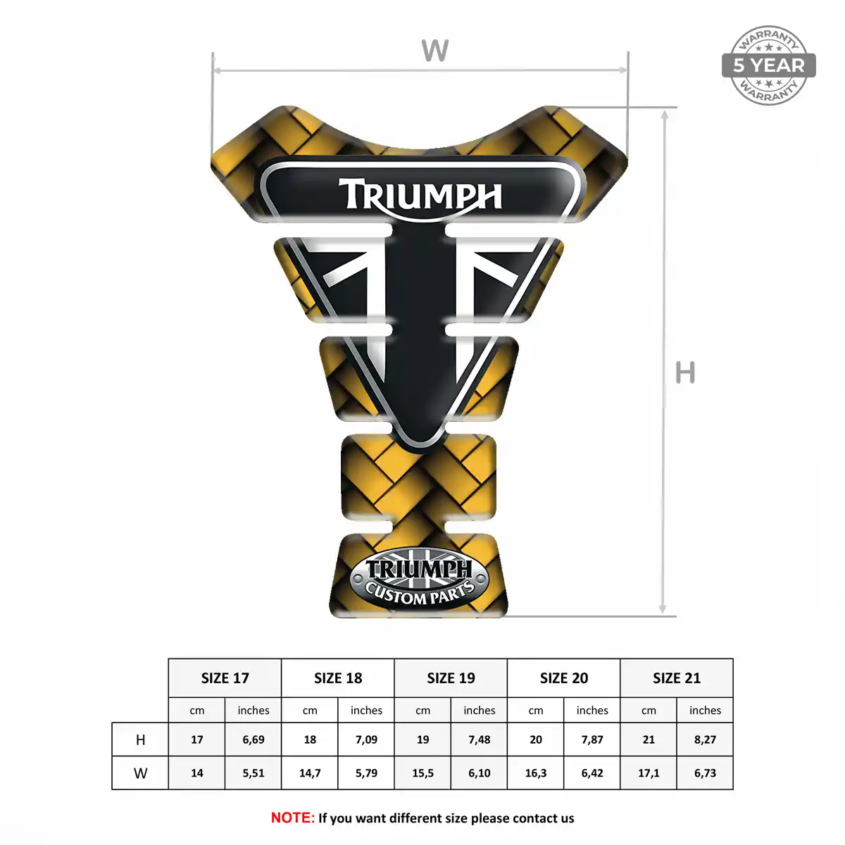 Triumph Tank Pads Motorbike Exclusive Series