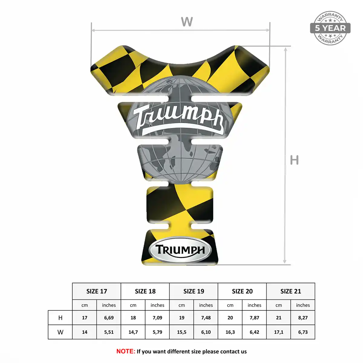Triumph Tank Pads Motorbike Refined Design