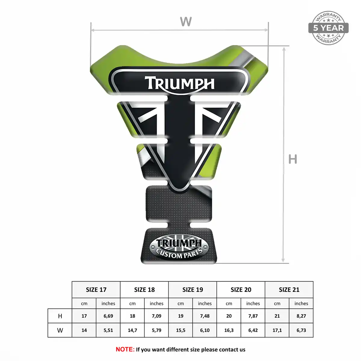 Triumph Tank Pads Motorbike Superior Craft