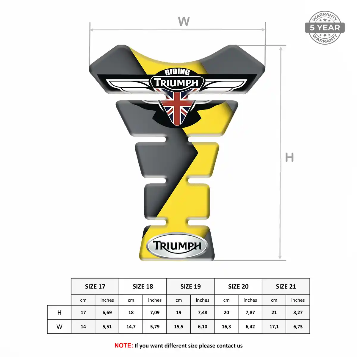 Triumph Tank Pads Motorcycle Deluxe Edition