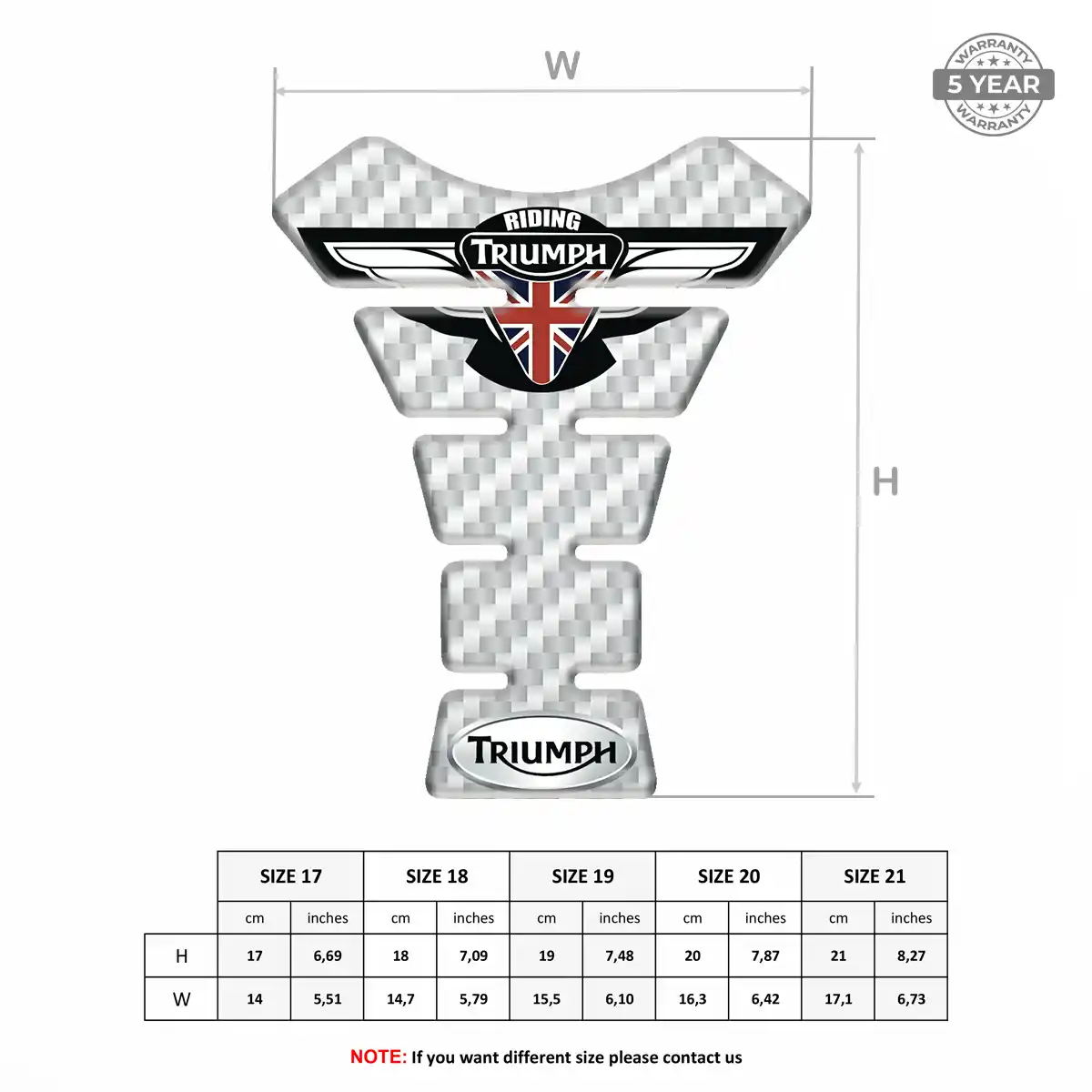 Triumph Tank Pads Motorcycle Prime Quality