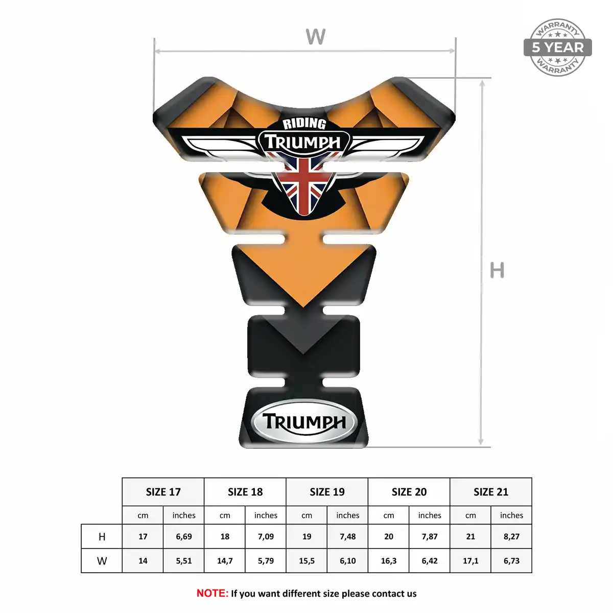 Triumph Tank Pads Motorcycle Signature Grade