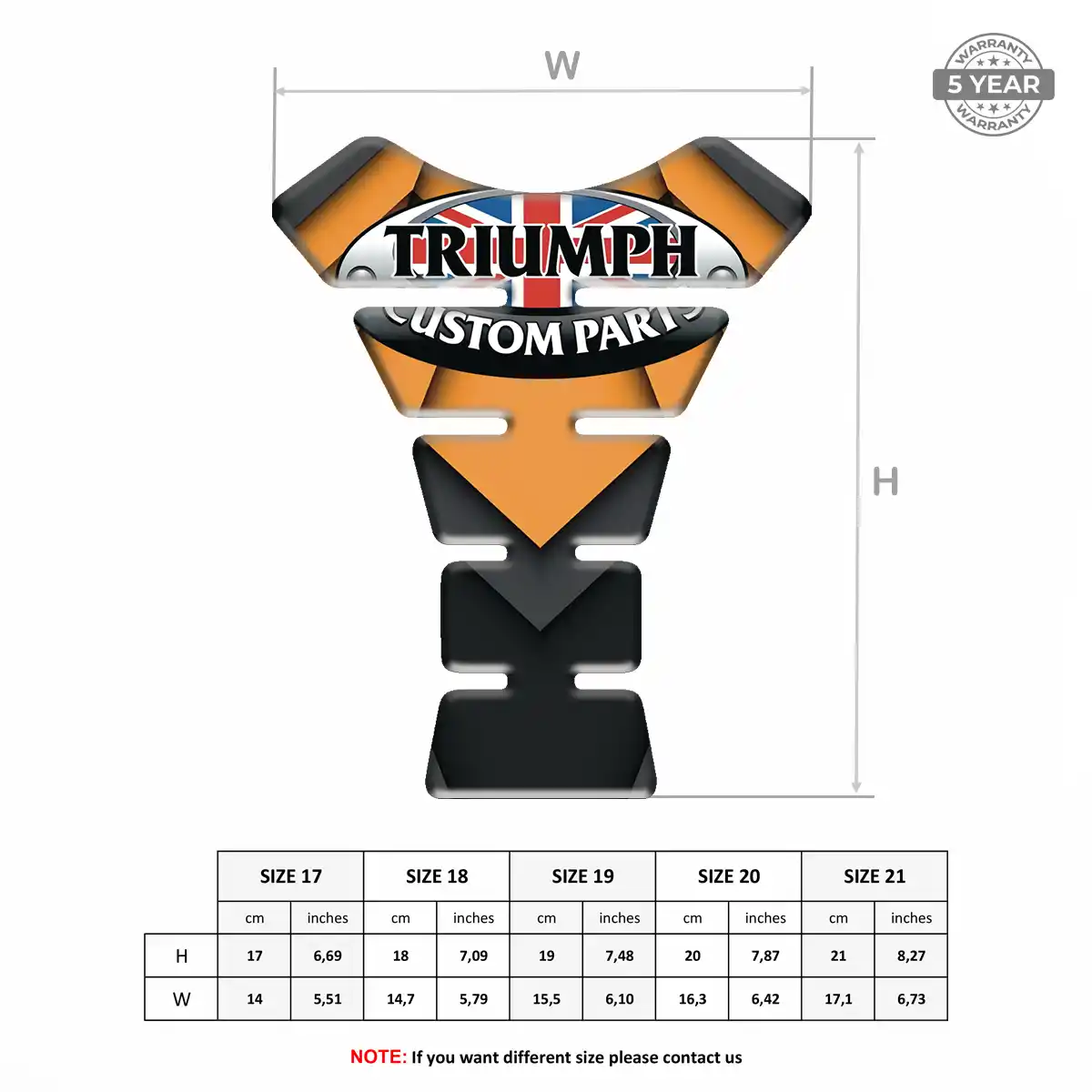 Triumph Tank Pads Prime Quality