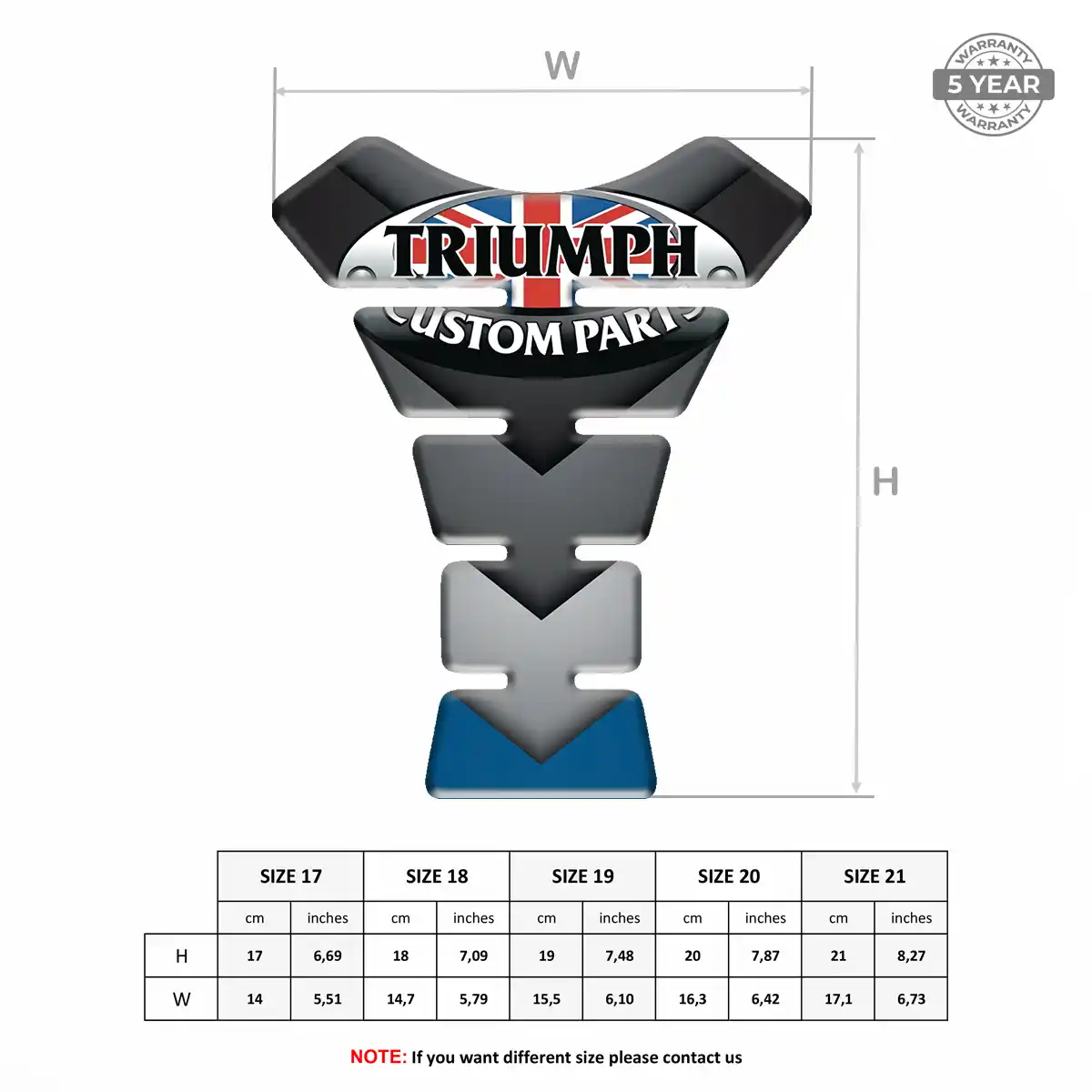 Triumph Tank Pads Protector Elite Finish