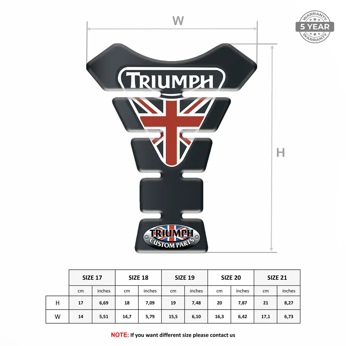 Triumph Tank Pads Protector Motorbike Elite Edition