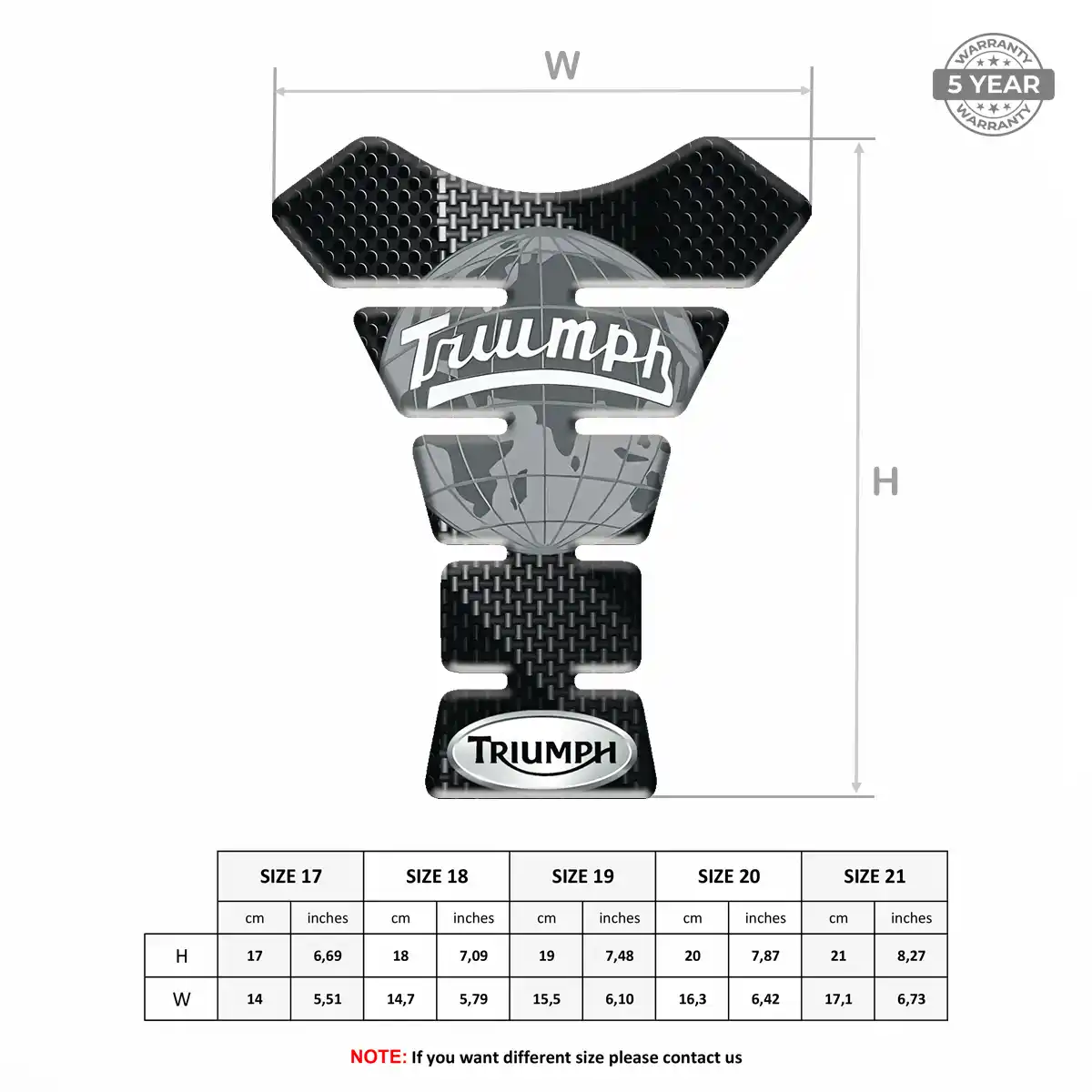 Triumph Tank Pads Protector Motorbike Refined Design