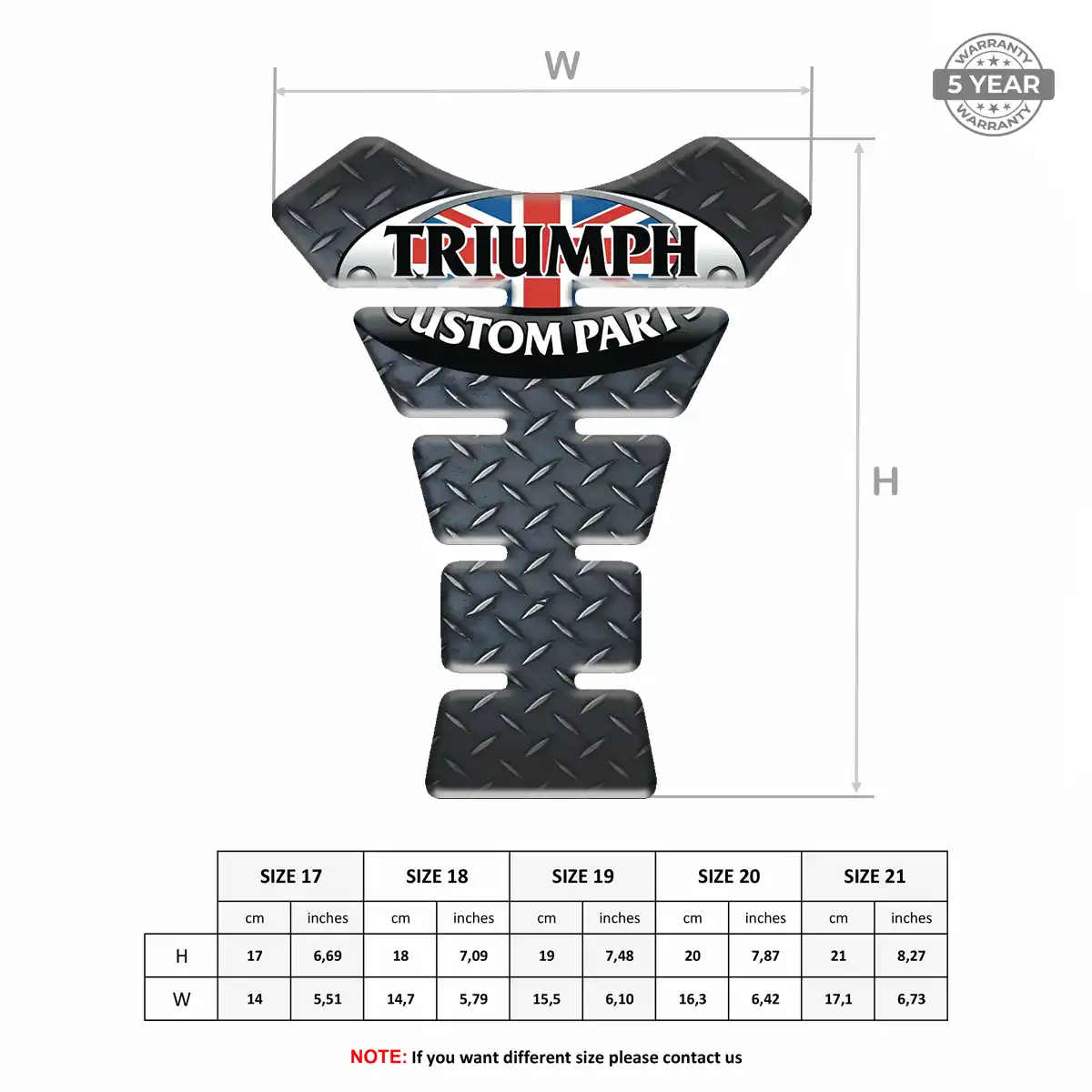 Triumph Tank Pads Protector Motorbike Signature Grade
