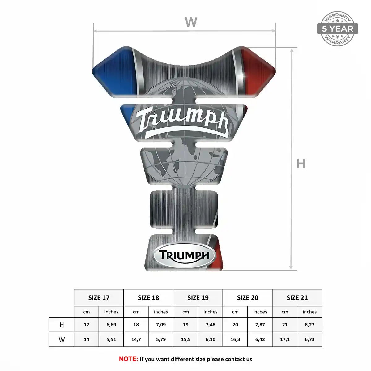 Triumph Tank Pads Protector Motorbike Sleek Style