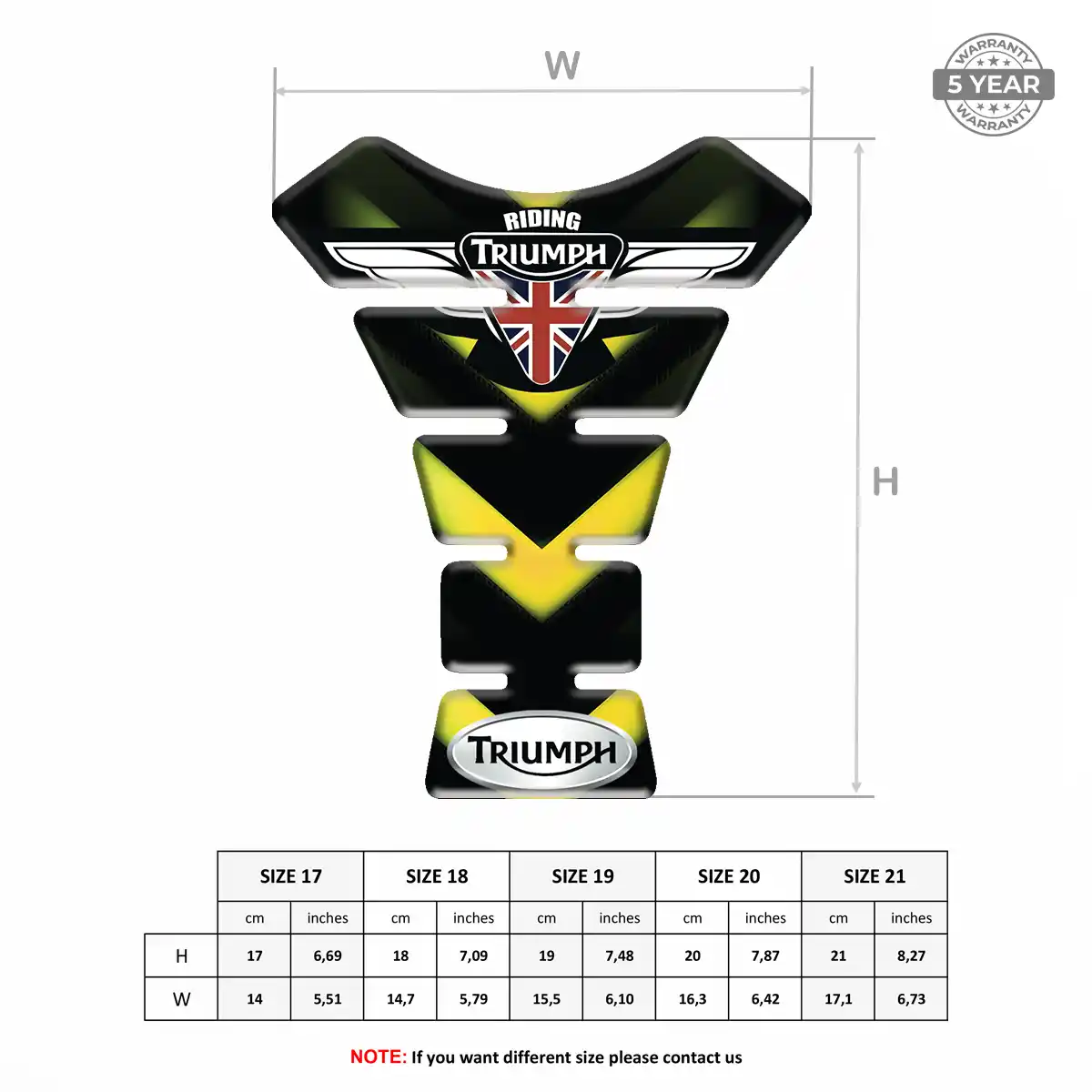 Triumph Tank Pads Protector Motorcycle Prestige Line