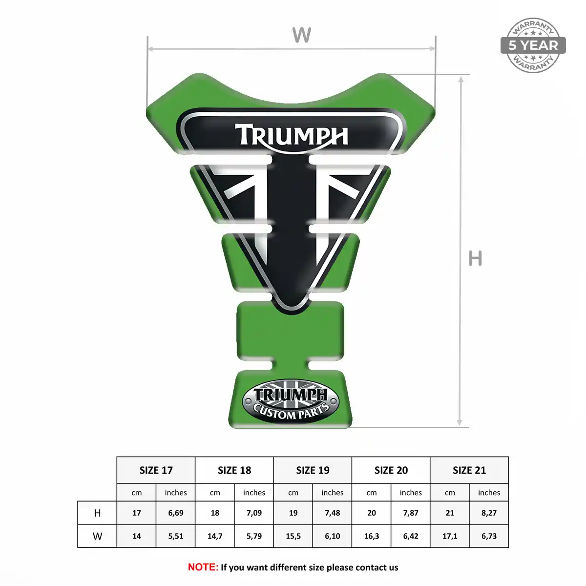 Triumph Tank Pads Protector Motorcycle Prime Quality