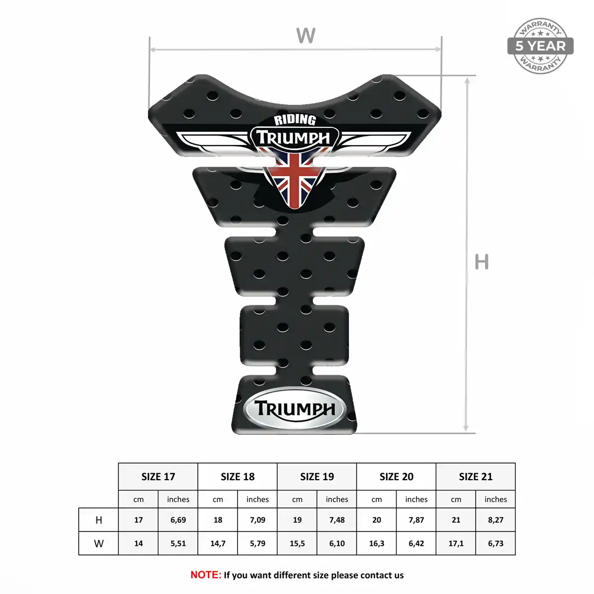 Triumph Tank Pads Protector Motorcycle Superior Craft