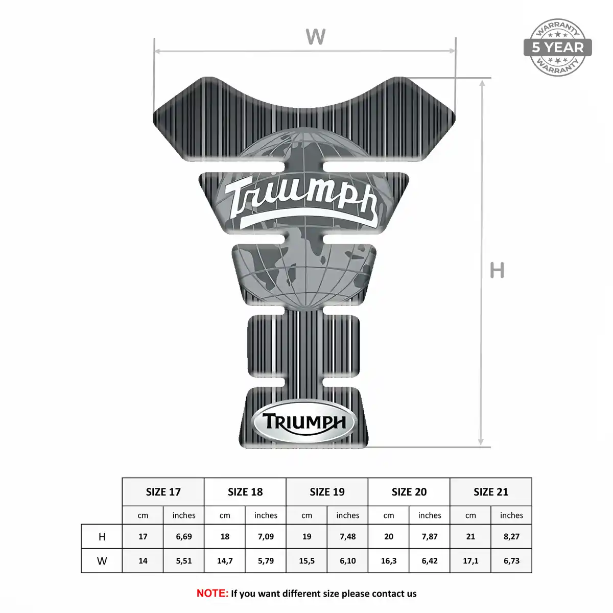 Triumph Tank Pads Protector Prestige Line