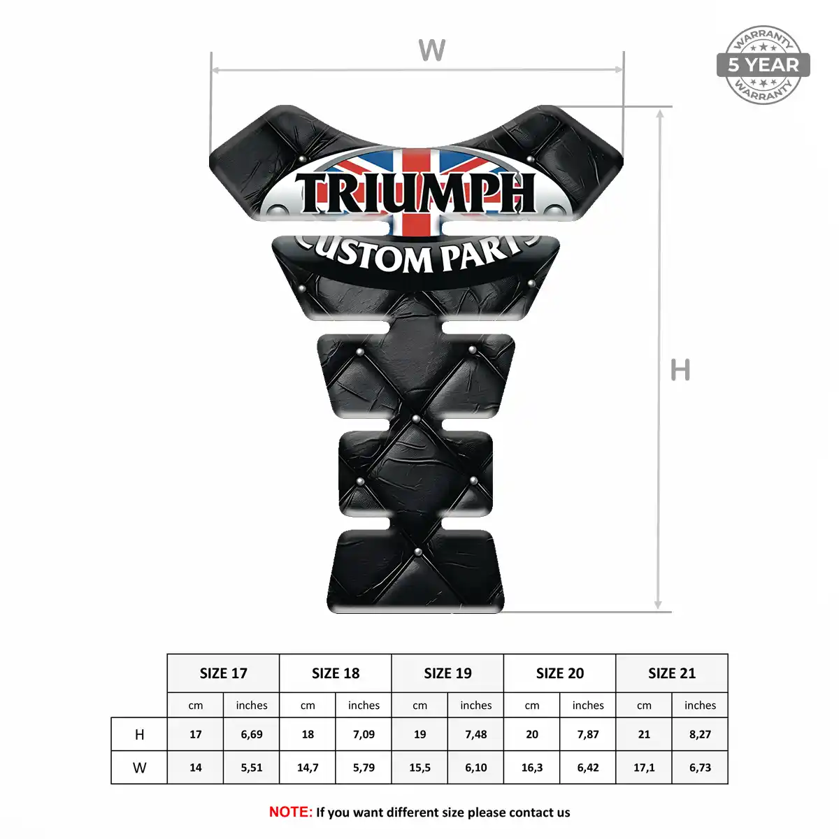 Triumph Tank Pads Protector Prime Quality