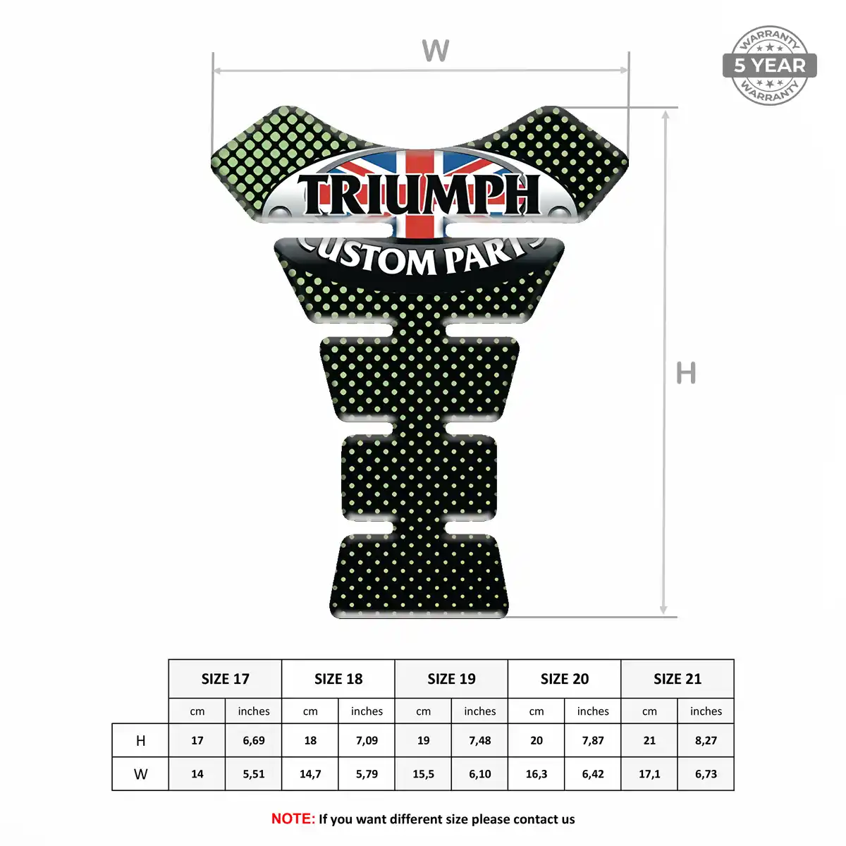 Triumph Tank Pads Protector Sleek Style