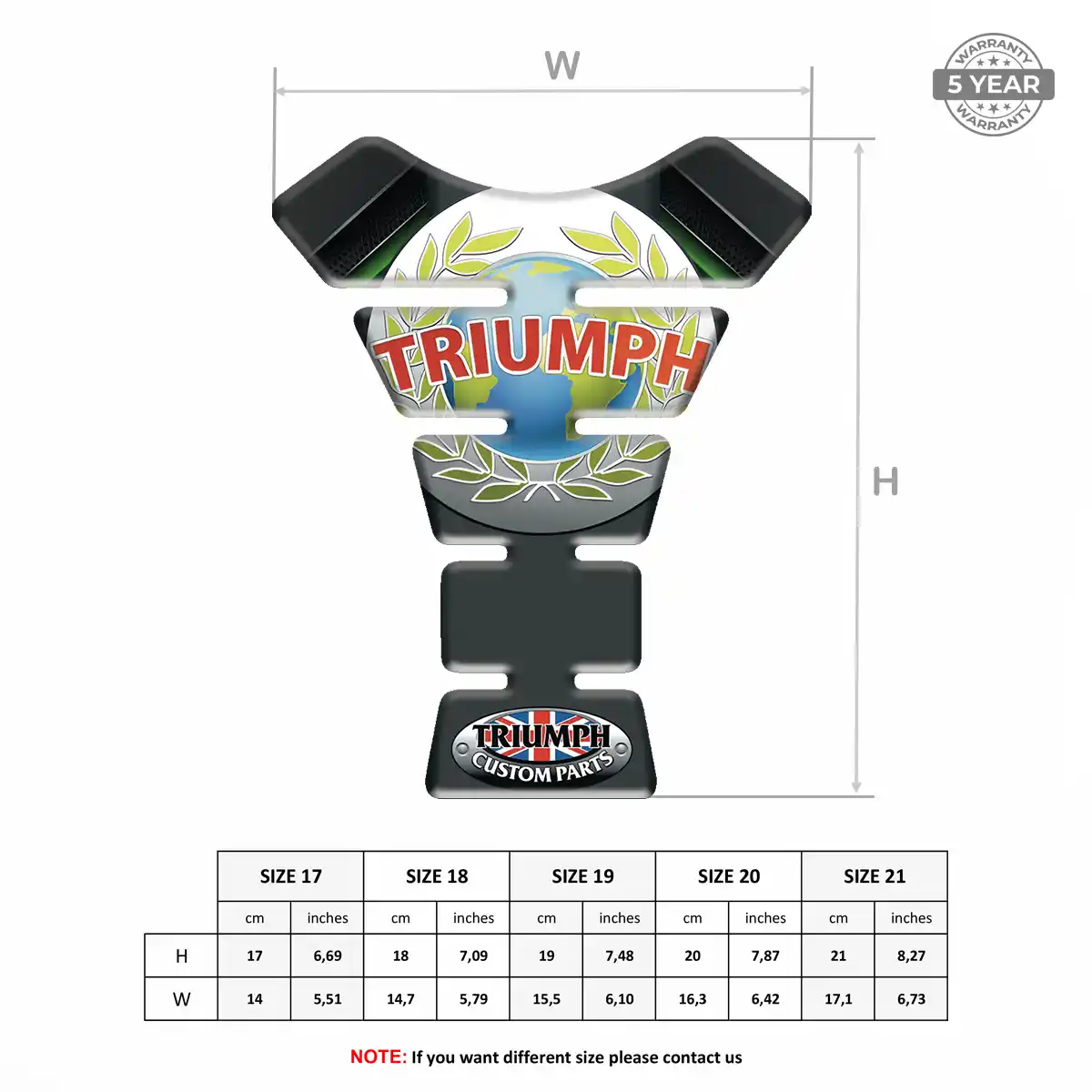 Triumph Tank Pads Protector Superior Craft