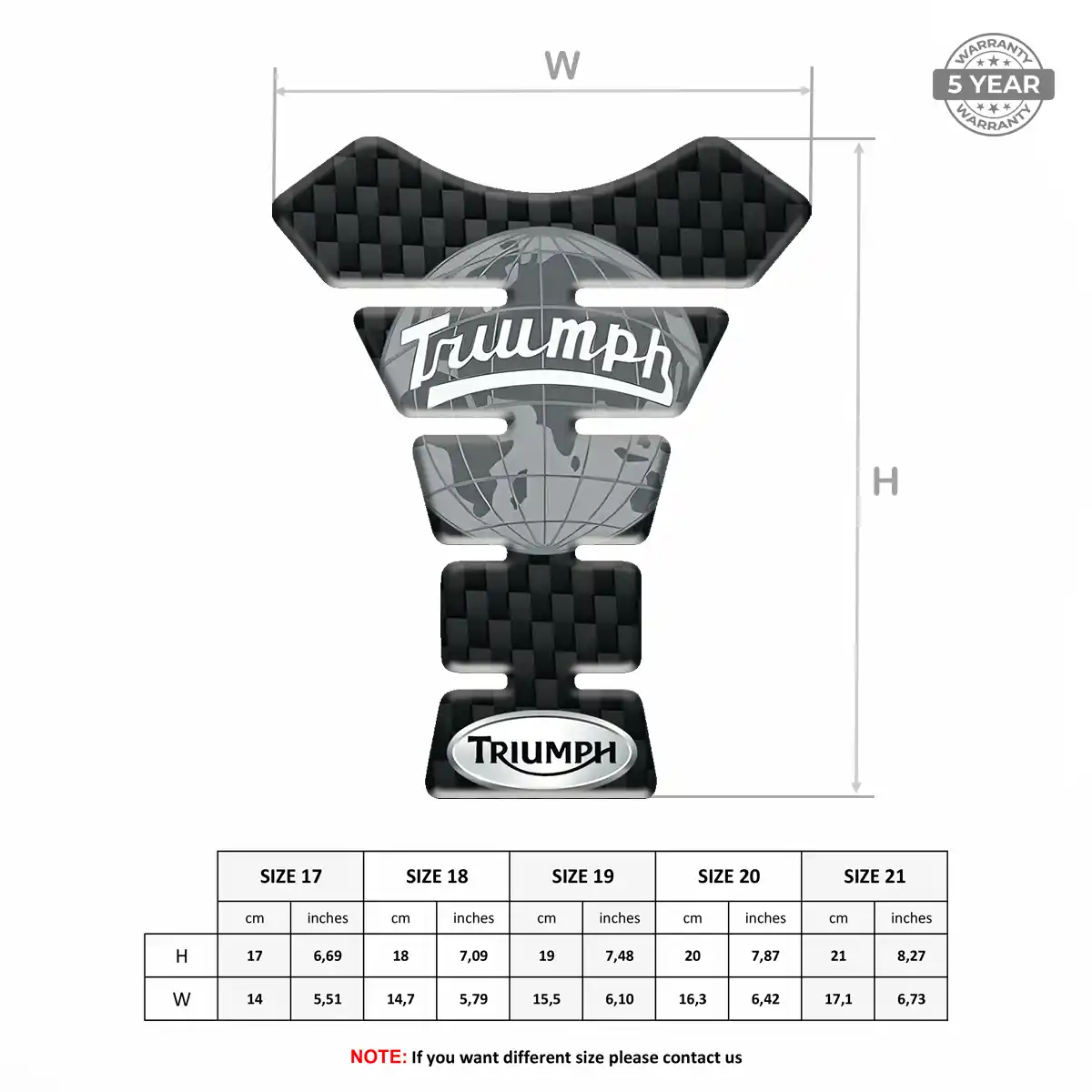 Triumph Tank Pads Sleek Style
