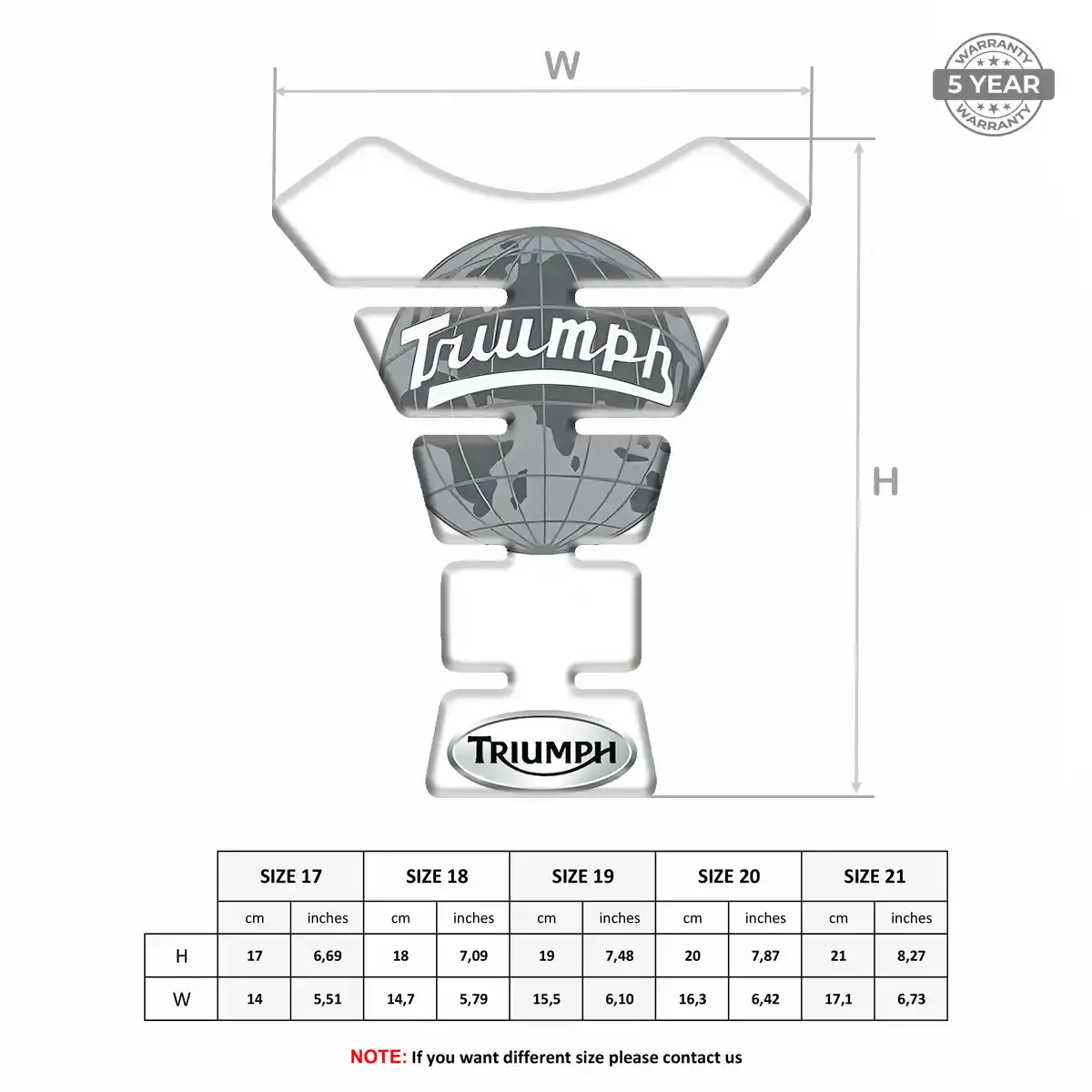 Triumph Tank Protector Fuse Motorbike Prestige Line