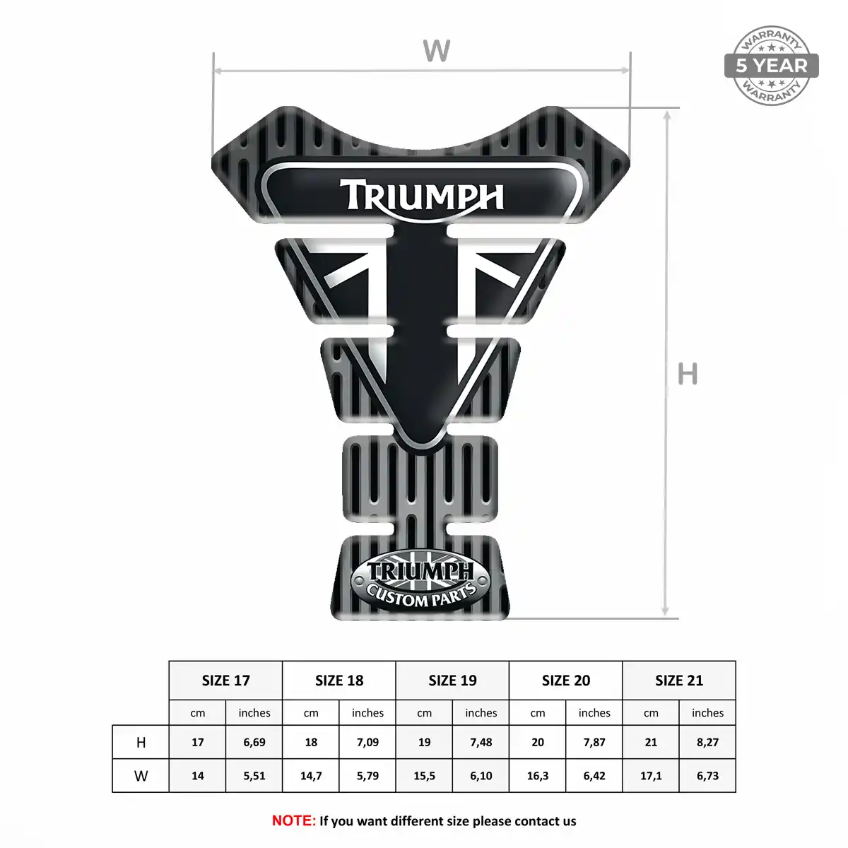 Triumph Tank Protector Fuse Motorbike Superior Craft