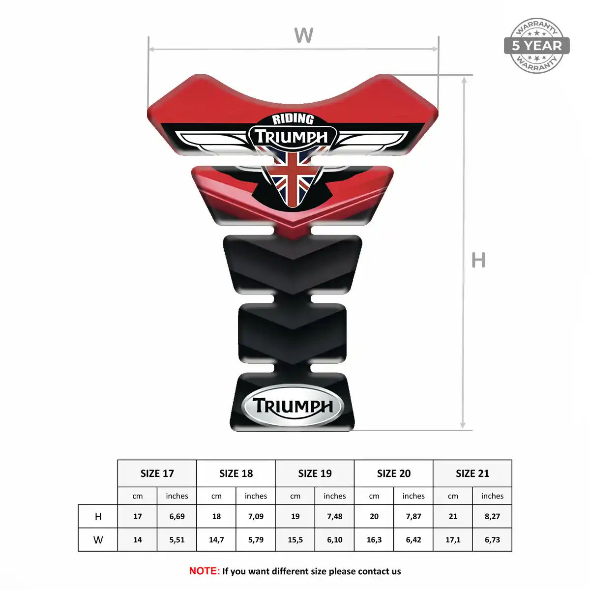 Triumph Tank Protector Fuse Motorcycle Deluxe Edition