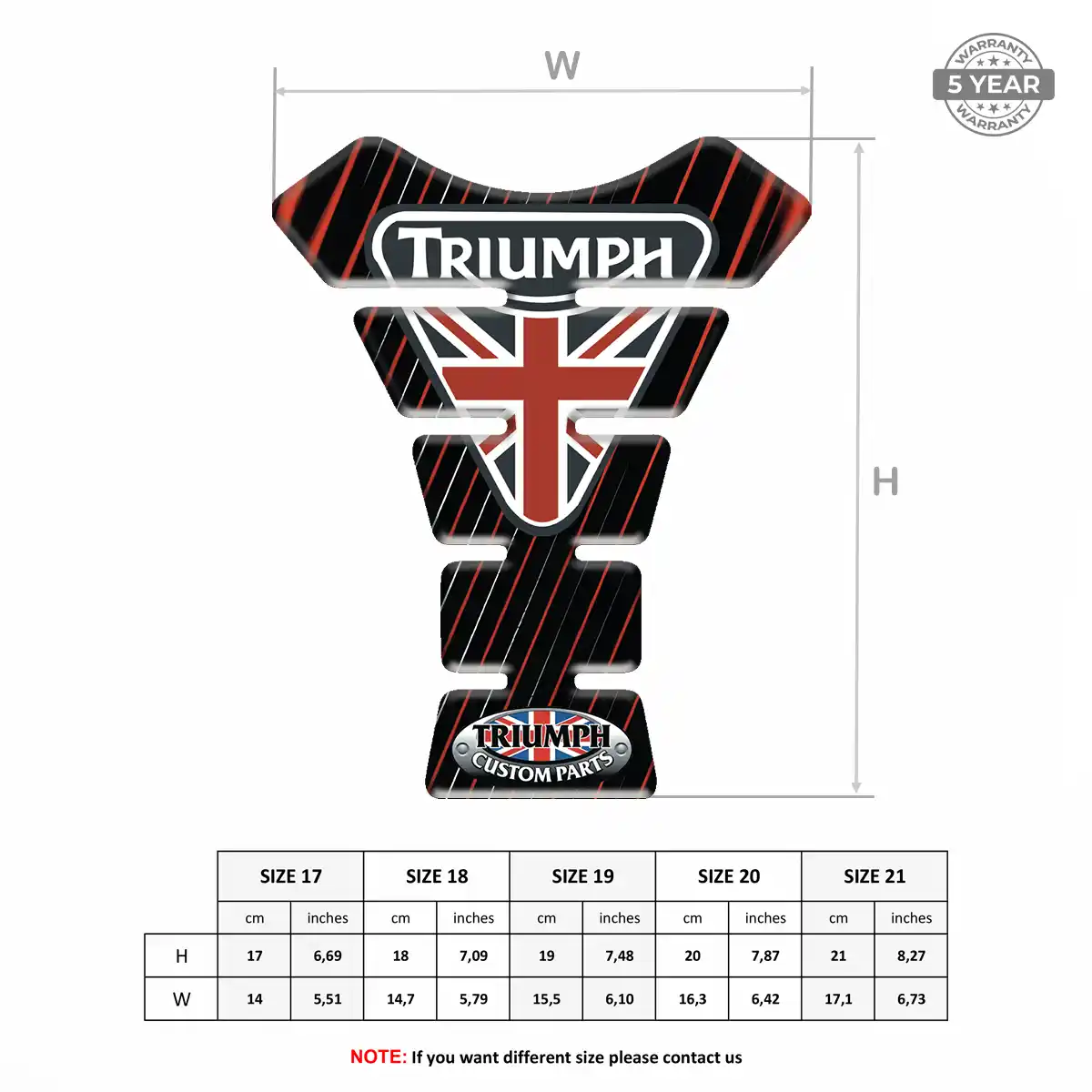Triumph Tank Protector Fuse Motorcycle Prestige Line