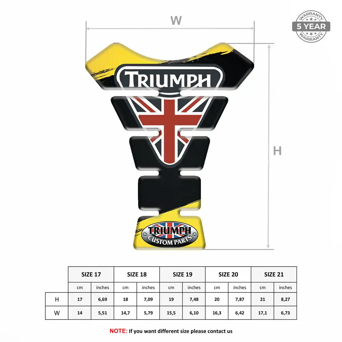 Triumph Tank Protector Fuse Motorcycle Signature Grade