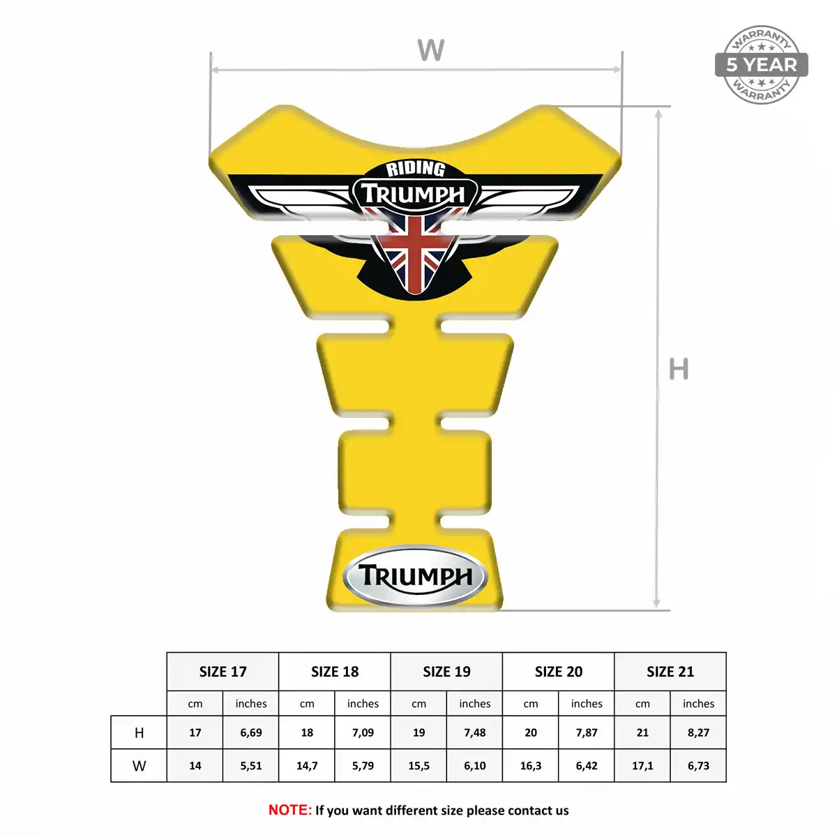 Triumph Tank Protector Fuse Motorcycle Superior Craft
