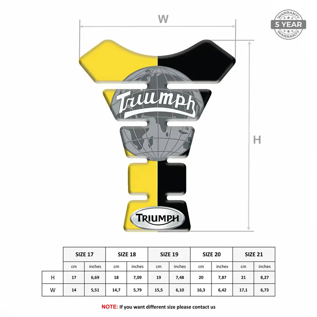 Triumph Tank Protector Guard Motorbike Elite Finish