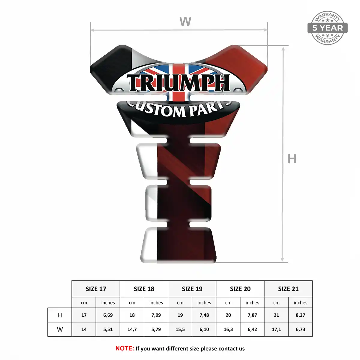 Triumph Tank Protector Guard Motorbike Prestige Line