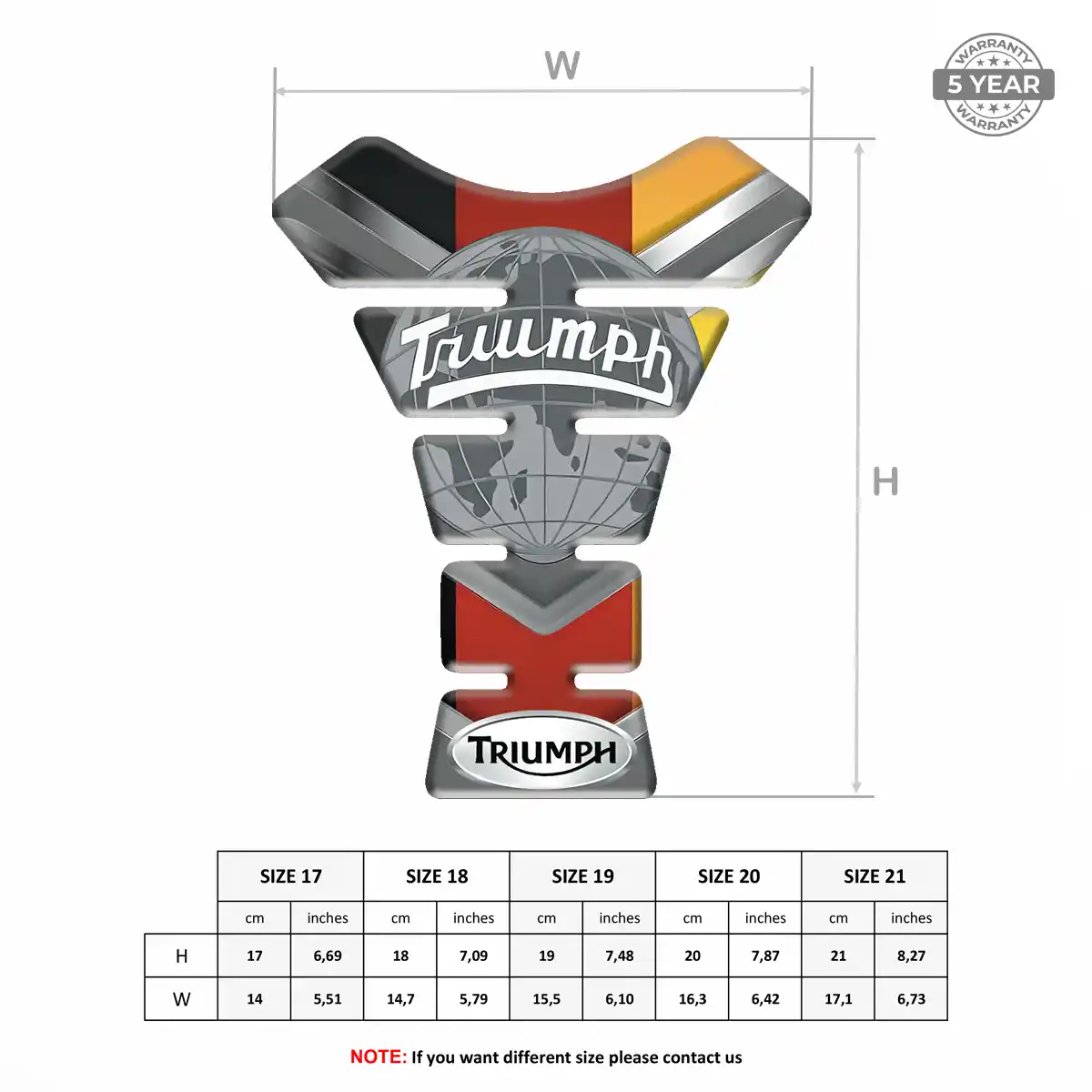 Triumph Tank Protector Guard Motorbike Prime Quality
