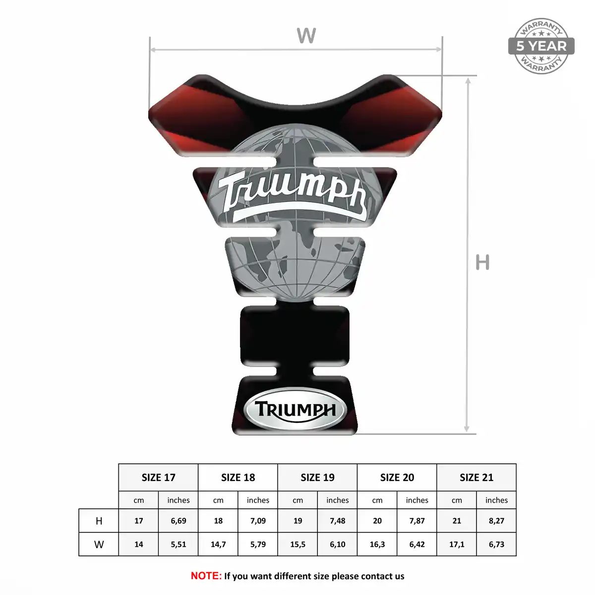 Triumph Tank Protector Guard Motorbike Signature Grade