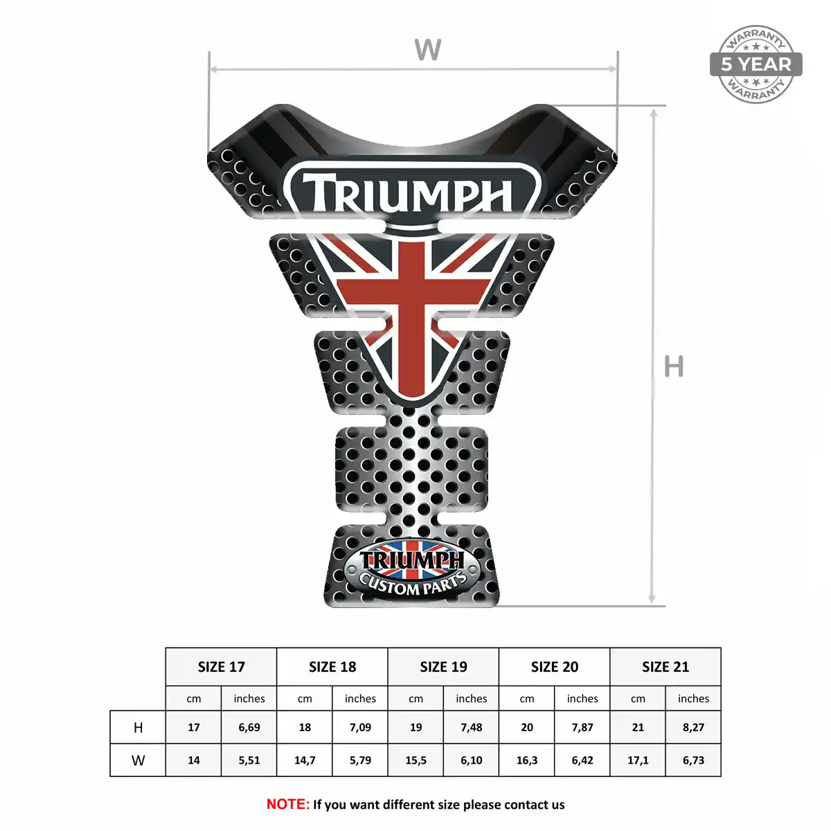 Triumph Tank Protector Guard Motorcycle Elite Edition