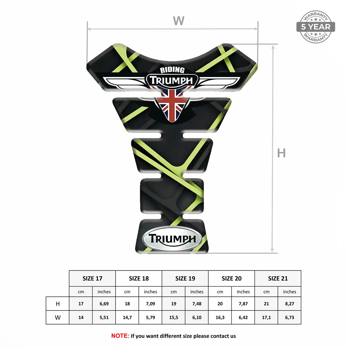Triumph Tank Protector Guard Motorcycle Elite Finish